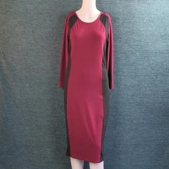 Colorblock Sheath Midi-Dress Perfect For Work! Yelete NWT - Picture 5 of 10